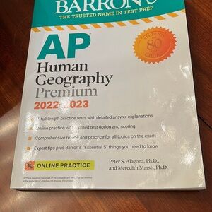 Barrons AP Human Geography Premium 2022-23 Test Prep book